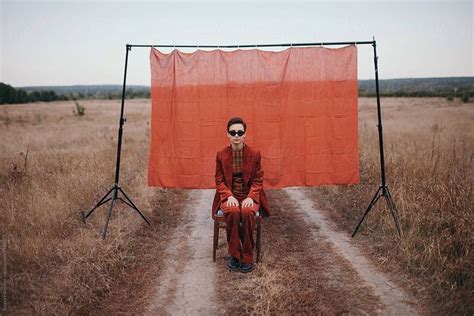 Conceptual Fashion Portrait Of Woman In Suit By Stocksy Contributor