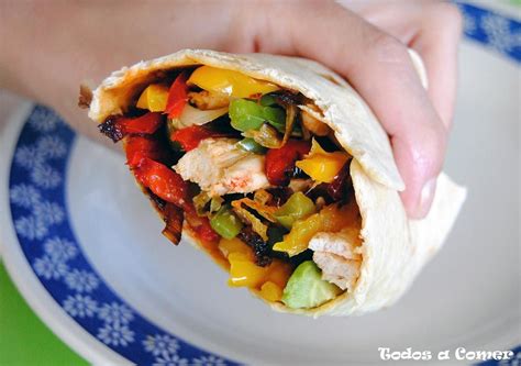 Fajitas De Pollo Y Pimiento Receta Fácil Todos A Comer