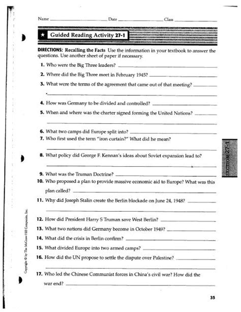 Guided Reading Activity 21 1 Worksheets Library