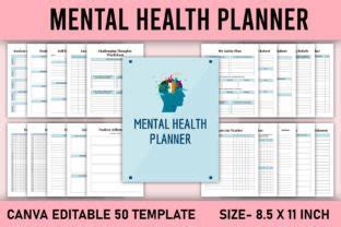 Mental Health Planner Canva Template Graphic By Kdp Gallery Creative