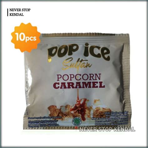 Jual Pop Ice Sultan Popcorn Caramel 10x25gr Shopee Indonesia