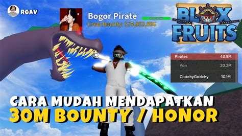 CARA MUDAH MENDAPATKAN 30M BOUNTY HONOR Blox Fruits Indonesia