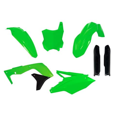 Racetech Plastik Komplett Kit Satz Teile Neon Gr N Fluo Kawasaki Kxf