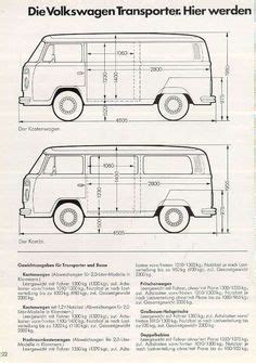 VW Transporter Abmessungen Bus Vw Combi Volkswagen Volkswagen