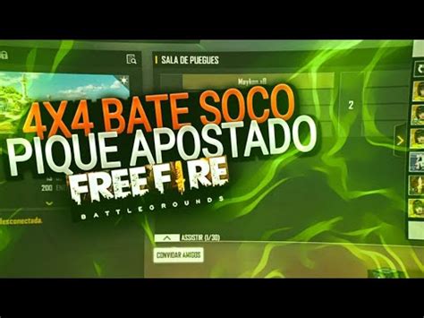 FREE FIRE AO VIVO 4X4 6x6 INSCRITOS SALA PERSONALIZADA PIQUE