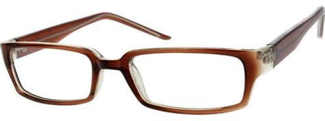 Brown Women’s Rectangular Eyeglasses 339615 Sweet Style My Style Zenni Optical Stainless