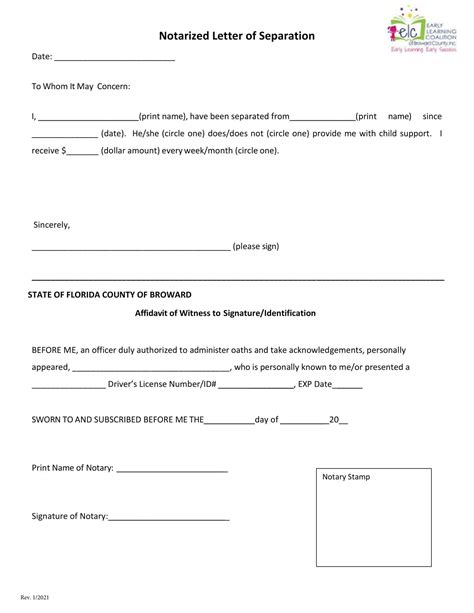 Free Printable Notarized Letter Templates [word Pdf]