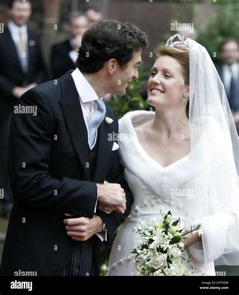 Lady Tamara Grosvenor And Edward Van Cutsem Wedding Stock Photo