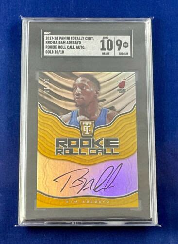 Bam Adebayo Certified Rookie Roll Call On Card Auto