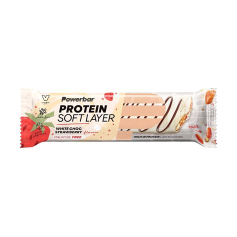 Powerbar Protein Soft Layer Bar White Chocolate Strawberry 40g LØberen