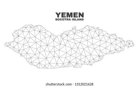 Abstract Socotra Island Map Isolated On Stock Vector Royalty Free