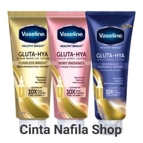 Jual Vaseline Healthy Bright Gluta Hya Serum Brust Uv Lotion Bright