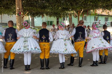 Rakvice Czech Republic June 2021 Beautiful Women And Men Dancers In