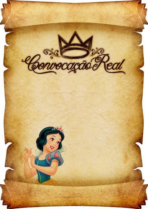 Convite Convocacao Real Pergaminho Branca De Neve 3 Fazendo A Nossa