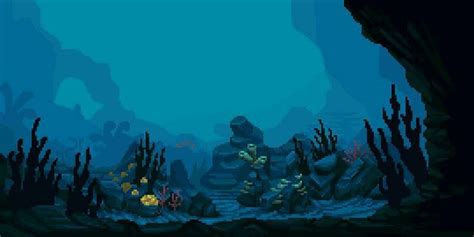 Pin By Safisan On Пиксель арт Pixel Art Background Underwater