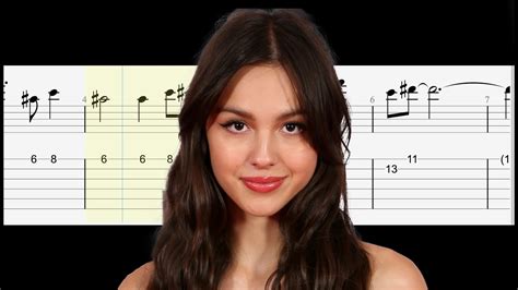 Olivia Rodrigo Brutal Guitar Tutorial Tabs With Sheets Youtube