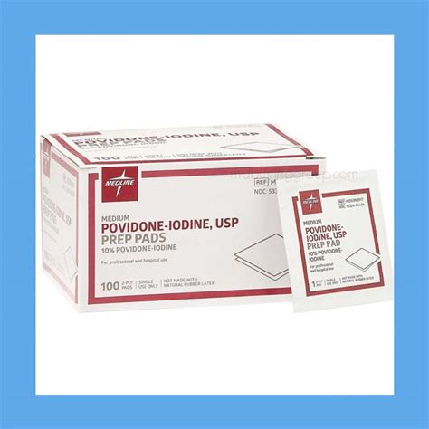 Medline Povidone Iodine Pvp Prep Pads Medium Box Professional