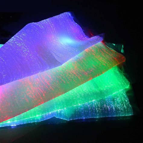 Luminous Optical Fiber Textile Led Fabric Technology Etsy