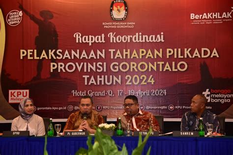 Kpu Provinsi Gorontalo Gelar Rakor Tahapan Pelaksanaan Pilkada 2024