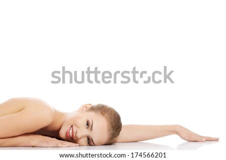 Beautiful Caucasian Naked Woman Lying Down Stock Photo Edit Now