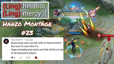 Hanzo Montage Strongest Ninja Moments Mlbb Gameplay Angel S Goblin