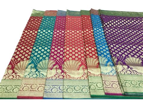 Party Wear Weaving Katan Silk Sarees Without Blouse Piece 5 5 M