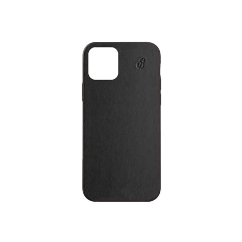 iPhone 12 mini black leather case