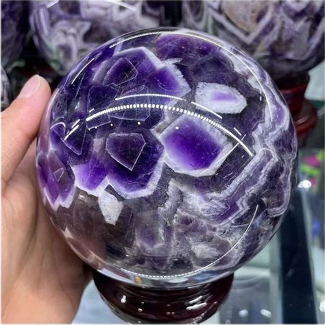 ASHRXN Stone Crafts Bola De Cristal De Cuarzo De Piedra De Amatista