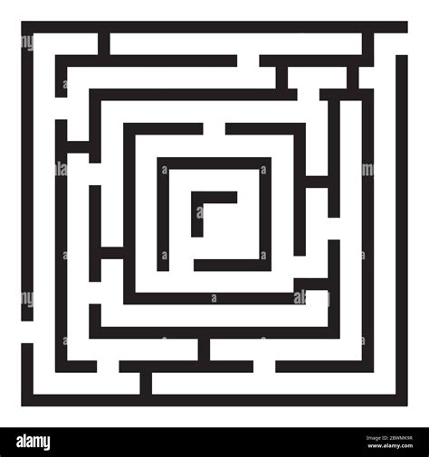 Jeu De Labyrinthe Rectangulaire Puzzle Labyrinthe Isol Sur Fond