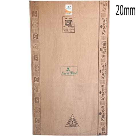 Brown Mm Neem Karvalli Plywood Sheet For Furniture Grade Bwr At Rs