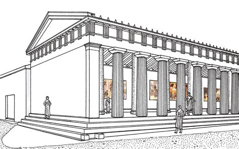 Ancient Greek Agora Illustration