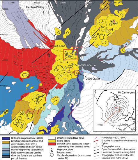 Map Of The Summit Area That Integrates Field And Remote Sensing