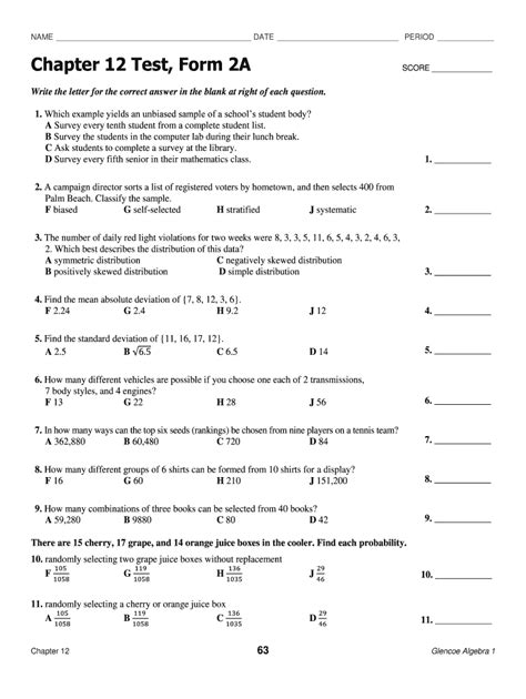 Course 1 Chapter 11 Statistical Measures Answer Key Fill Online Printable Fillable Blank