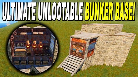 The Ultimate Unlootable Bunker Base Sologroup Rust Base Design Youtube