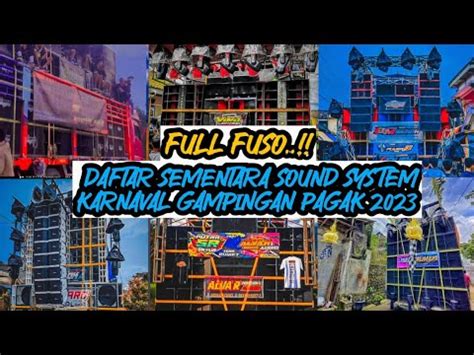 Full Fuso Daftar Sementara Sound System Gampingan Pagak