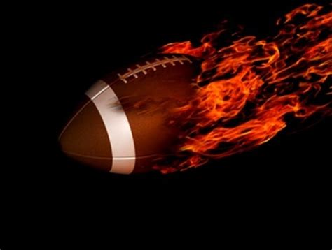 Football On Fire Sports Backdrop