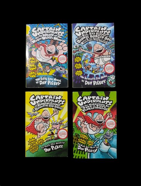 Captain Underpants Book 5, 7, 9, 10 (Bundle) on Carousell