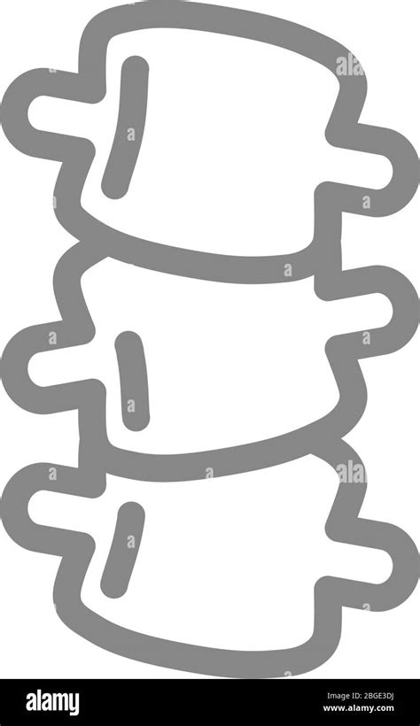 Icono De L Nea De Enfermedad Espinal Espondilolistesis Estenosis