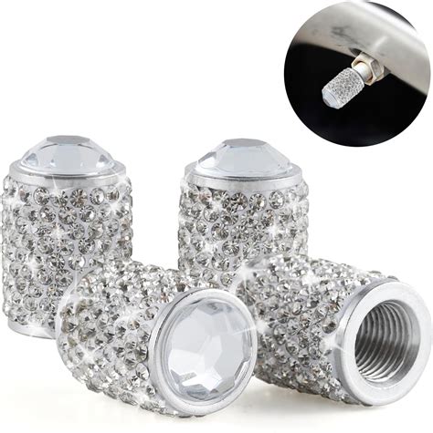 Amazon Sodcay Pcs Bling Valve Stem Caps Sparkling Car Wheel