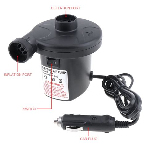 Eu Plug Electric Air Pump Dc12vac230v Inflate Deflate Pumps Car Inflator With 3 Nozzles Buy