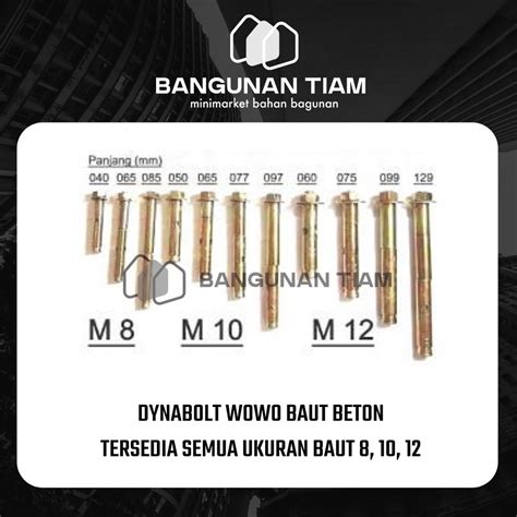 Jual Dynabolt Wowo Baut Beton M M M Tersedia Semua Ukuran Dan