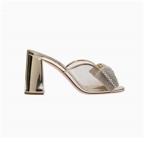 Miu Miu Women Vinyl And Metallic Leather Sandals With Crystals