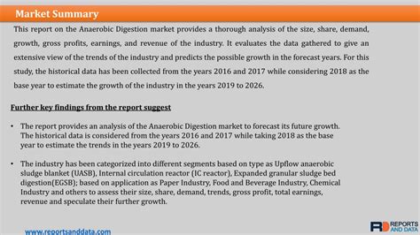 Ppt Anaerobic Digestion Market Analysis Size Segmentation And