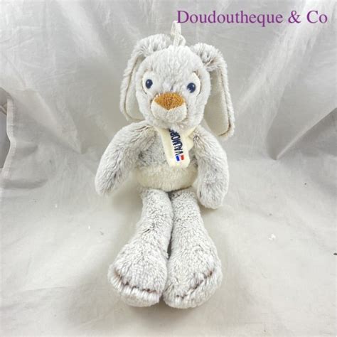 Peluche Pantin Lapin Rodadou Roda Gris Blanc Longues Jambes Cm