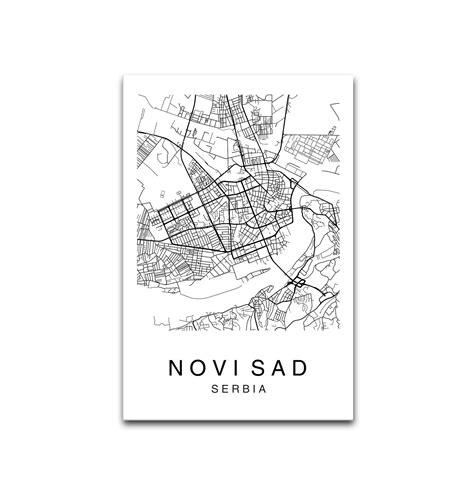 Novi Sad Map Novi Sad City Map Printable Map Map Print - Etsy