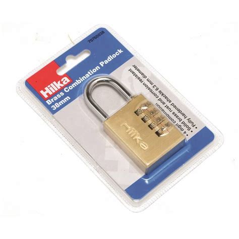 Hilka 38mm Brass Combination Padlock