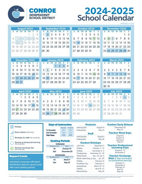 Conroe ISD Calendar 2025-2026 | School Calendar PDF