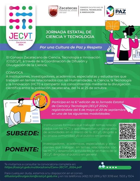 Abre Cozcyt Convocatoria Para La Jornada Estatal De Ciencia Y