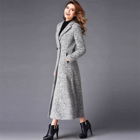 2017 Winter Fashion Plus Size Double Breasted Cashmere Overcoat Women Slim X Long Design Woolen