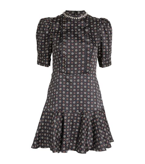 Womens Sandro Black Embellished Mini Dress Harrods Us